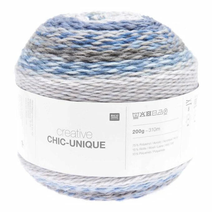 Outlet ???? Rico Design Rico Creative Blue Chic-Unique Yarn 200g ????
